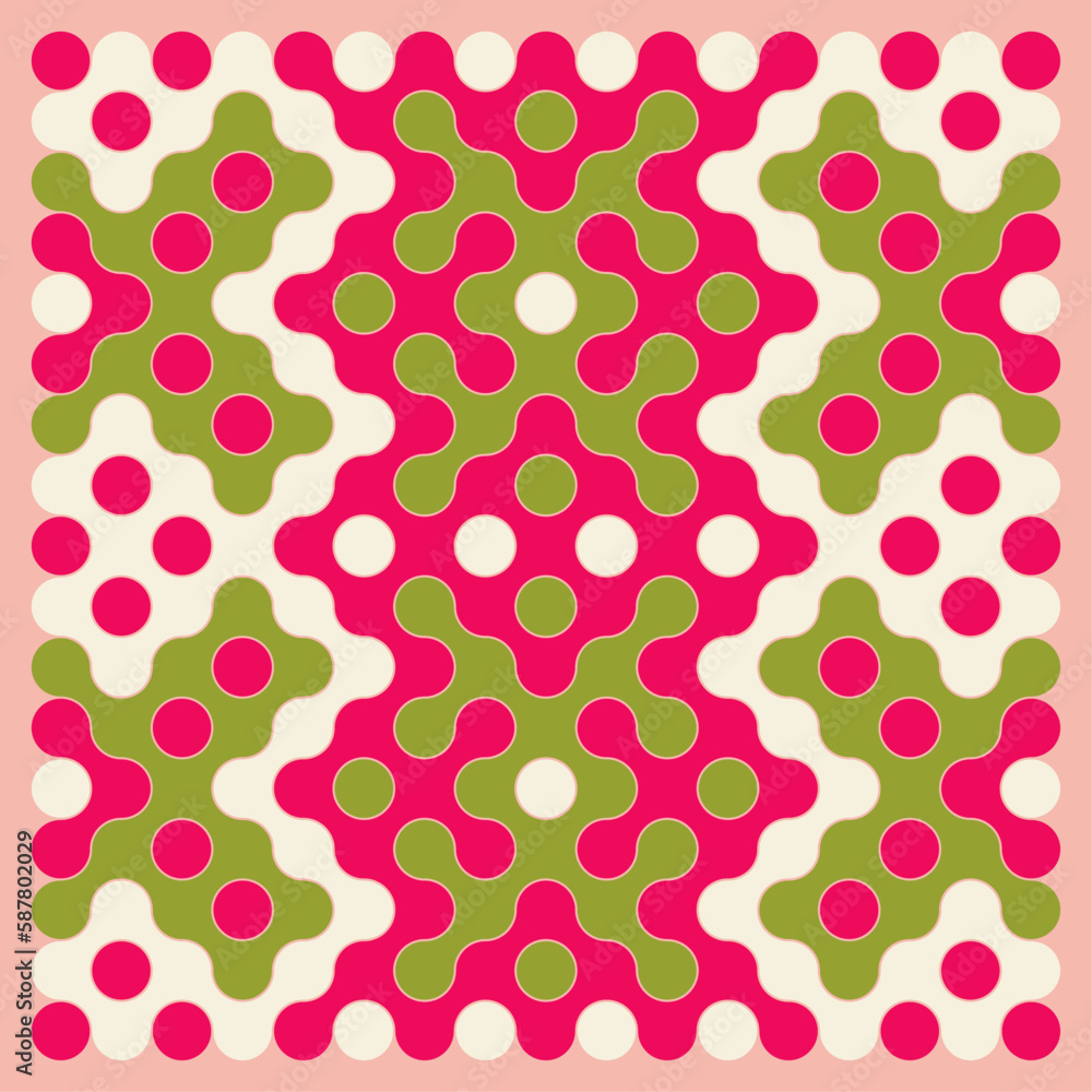 Multicolor truchet tiling connections illustration Multicolor truchet tiling connections illustration