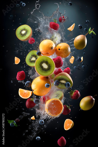 Fruits in Motion, a Splash of C, Generative IA