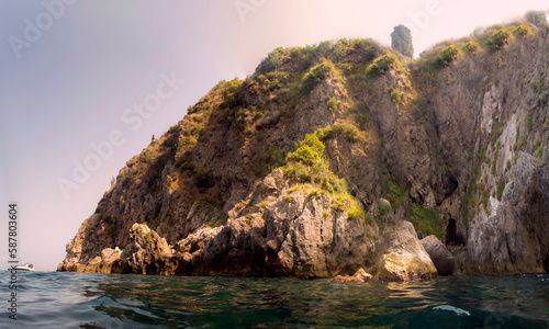 Tableau sur toile Bella vista sulla rupe di Sant'Alessio Siculo