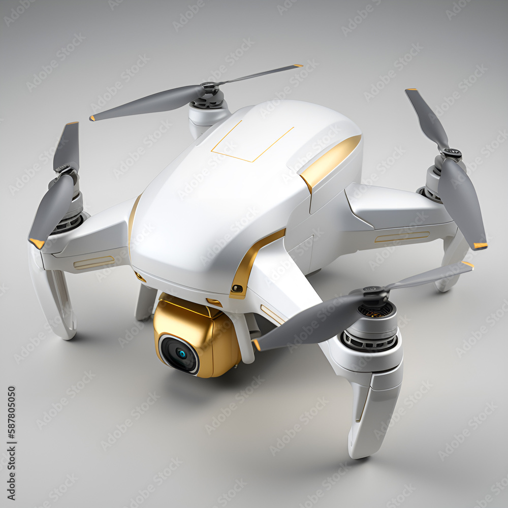 White Gold Drone - Generative AI White Gold Drone - Generative AI