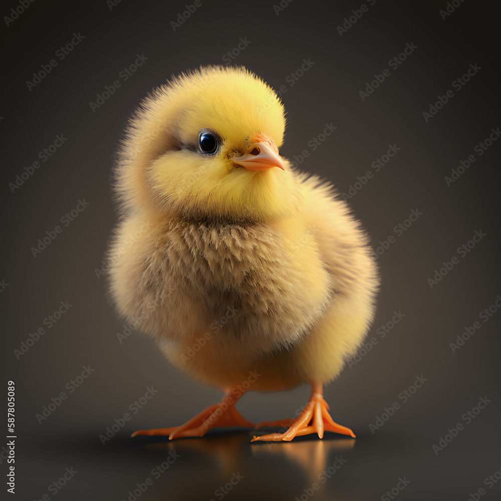 Cute Yellow Chick - Generative AI Cute Yellow Chick - Generative AI