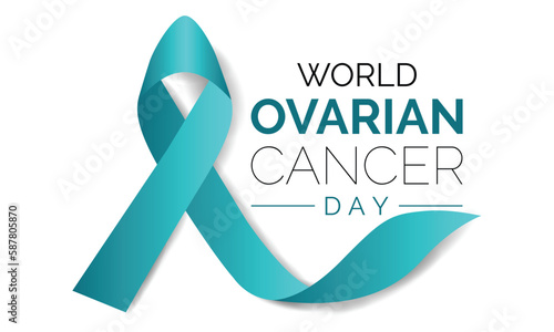 World Ovarian Cancer is observed every year on May 8.It is  related areas of the fallopian tubes and the peritoneum. Vector illustration eps 10.