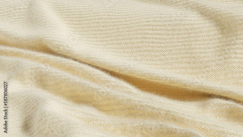 Fuzzy fabric texture luxurious background. 3D rendered