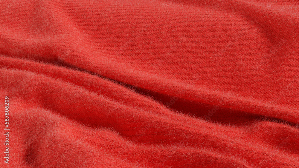 Red fuzzy fabric texture luxurious background. 3D rendered Red fuzzy fabric texture luxurious background. 3D rendered