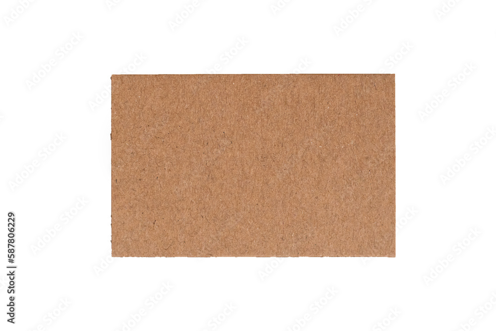 Fototapeta premium Cardboard binder in the format of a business card or bank card isolated