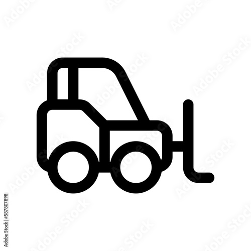 Editable forklift vector icon. Vehicles, transportation, travel. Part of a big icon set family. Perfect for web and app interfaces, presentations, infographics, etc