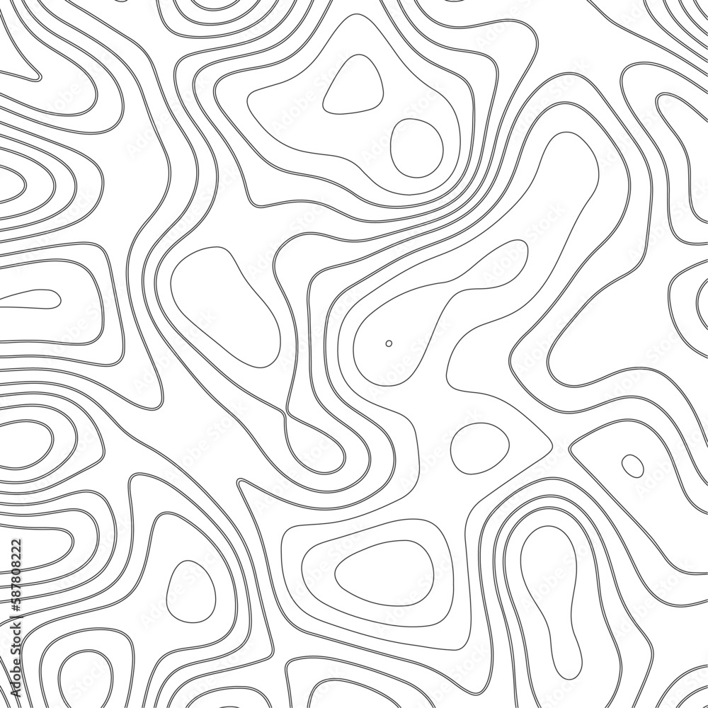 Fototapeta premium Modern design with White background with topographic wavy pattern design.paper texture Imitation of a geographical map shades