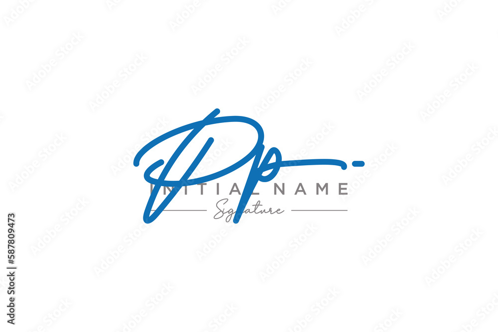 Initial PP signature logo template vector. Hand drawn Calligraphy lettering Vector illustration. Initial PP signature logo template vector. Hand drawn Calligraphy lettering Vector illustration.