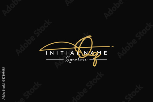 Initial QQ signature logo template vector. Hand drawn Calligraphy lettering Vector illustration.