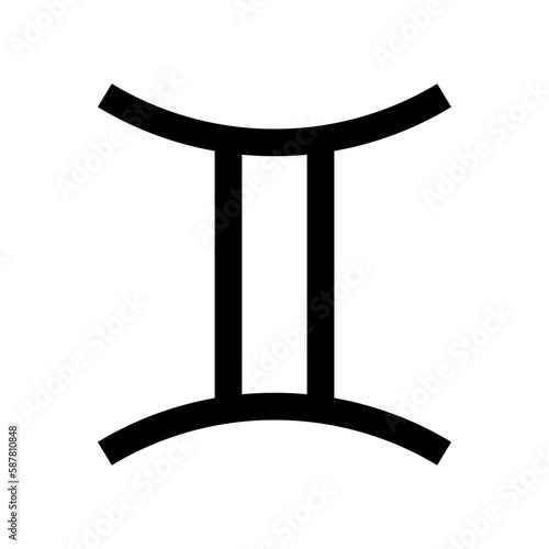 Gemini sign. vector icon illustration