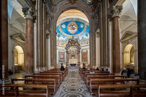 Basilica di Santa Croce in Gerusalemme baroque styled church in Rome, Italy photo