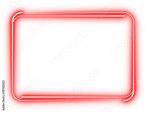 Neon Curved Rectangle Frame Border
