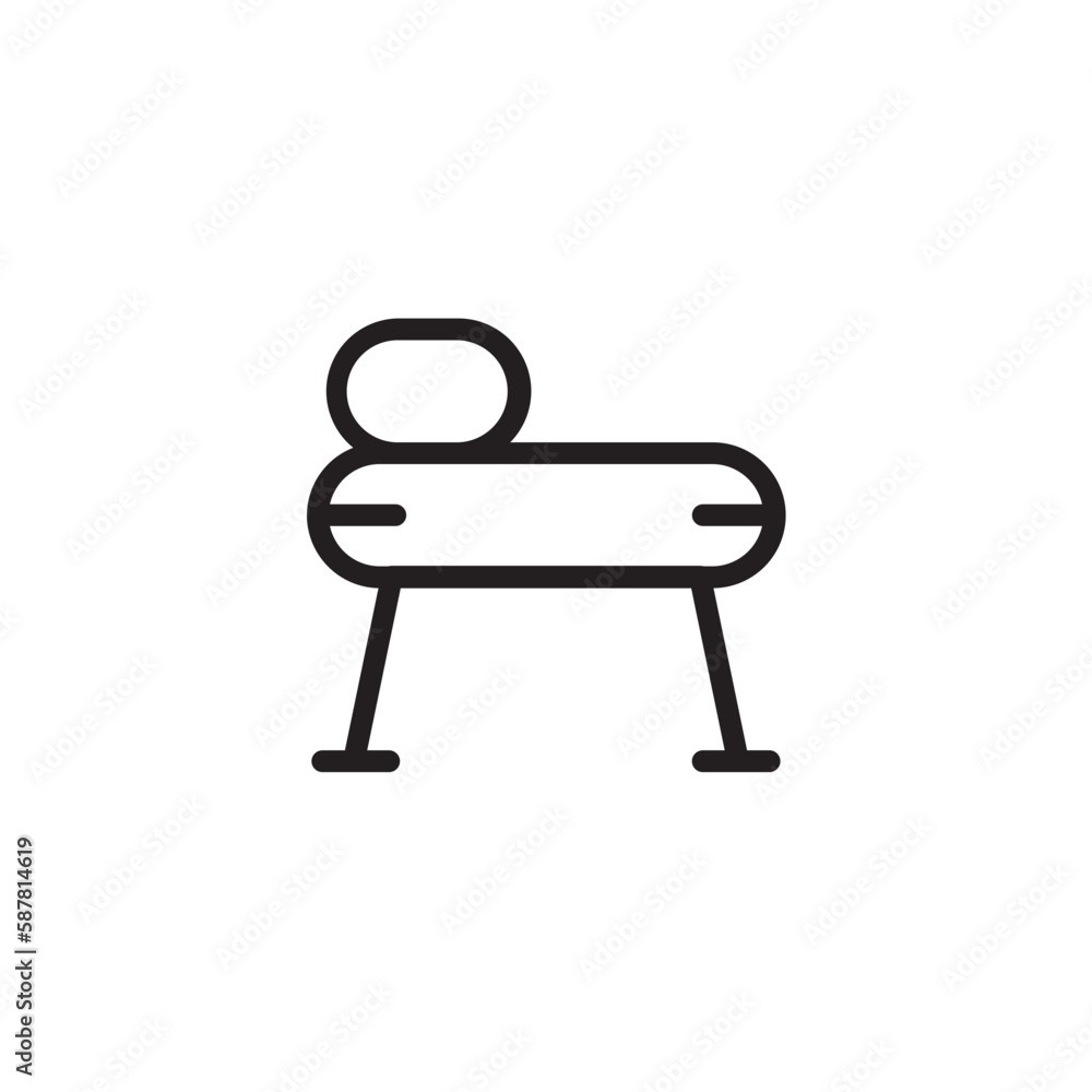 Spa Table Yoga Outline Icon Spa Table Yoga Outline Icon