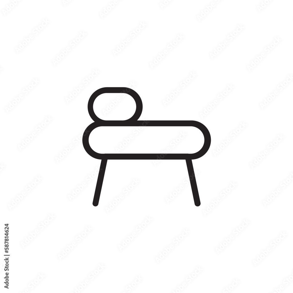 Spa Table Yoga Outline Icon Spa Table Yoga Outline Icon
