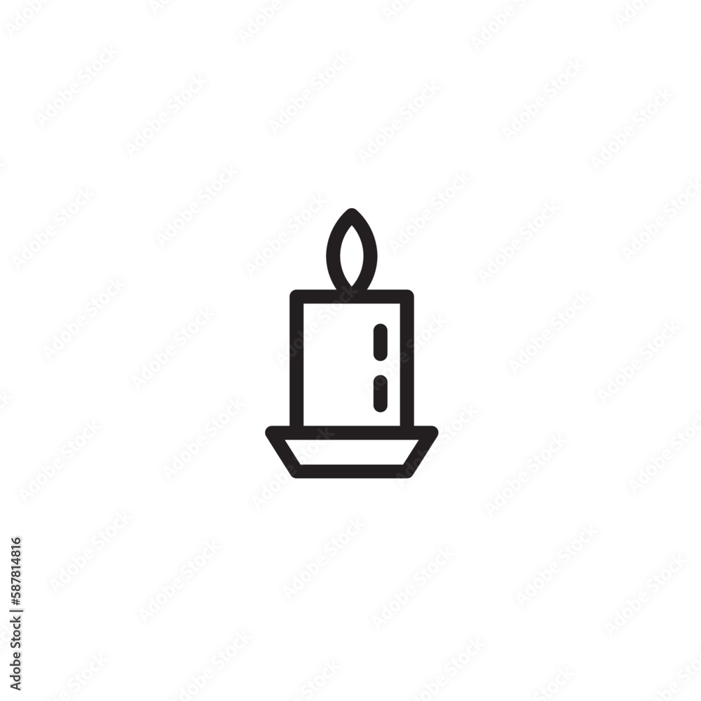 Candle Spa Wax Outline Icon Candle Spa Wax Outline Icon