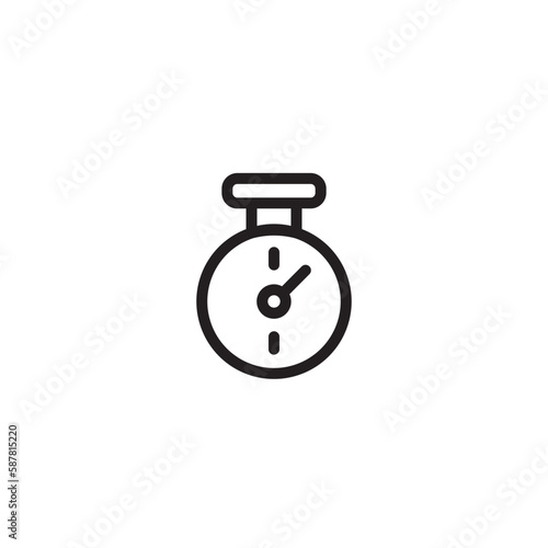 Free Download Time Timer Watch Outline Icon - GFXLoad