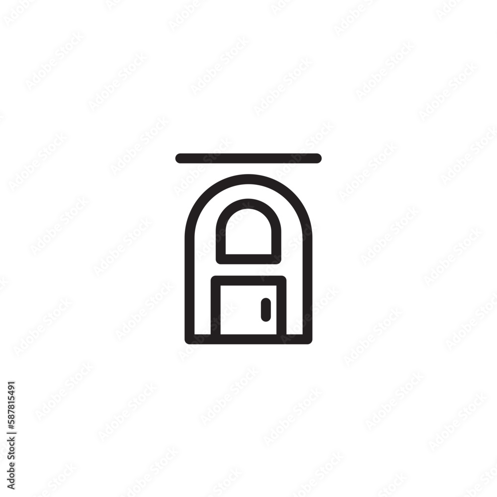 Door Salon Spa Outline Icon Door Salon Spa Outline Icon