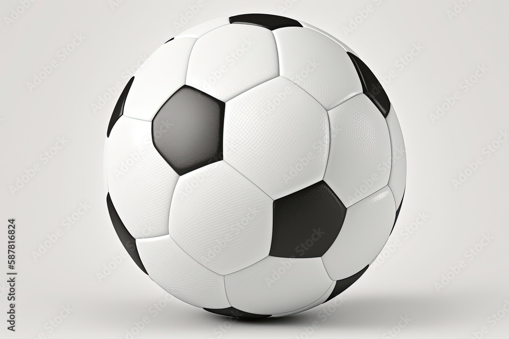 Soccer ball isolated on white background Generative AI Soccer ball isolated on white background Generative AI