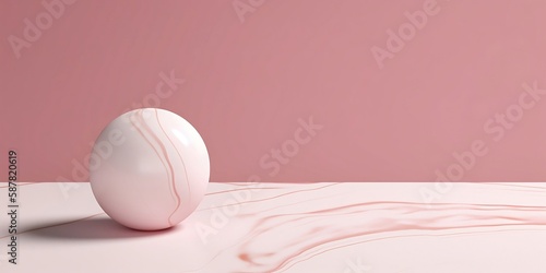 Pink Liquid Marble Background, AI Generated photo