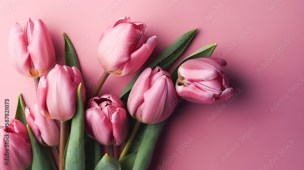 Obraz premium Beautiful spring flowers Generative AI