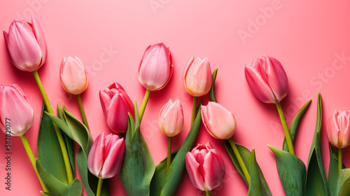Beautiful spring flowers Generative AI © The Imaginary Stock