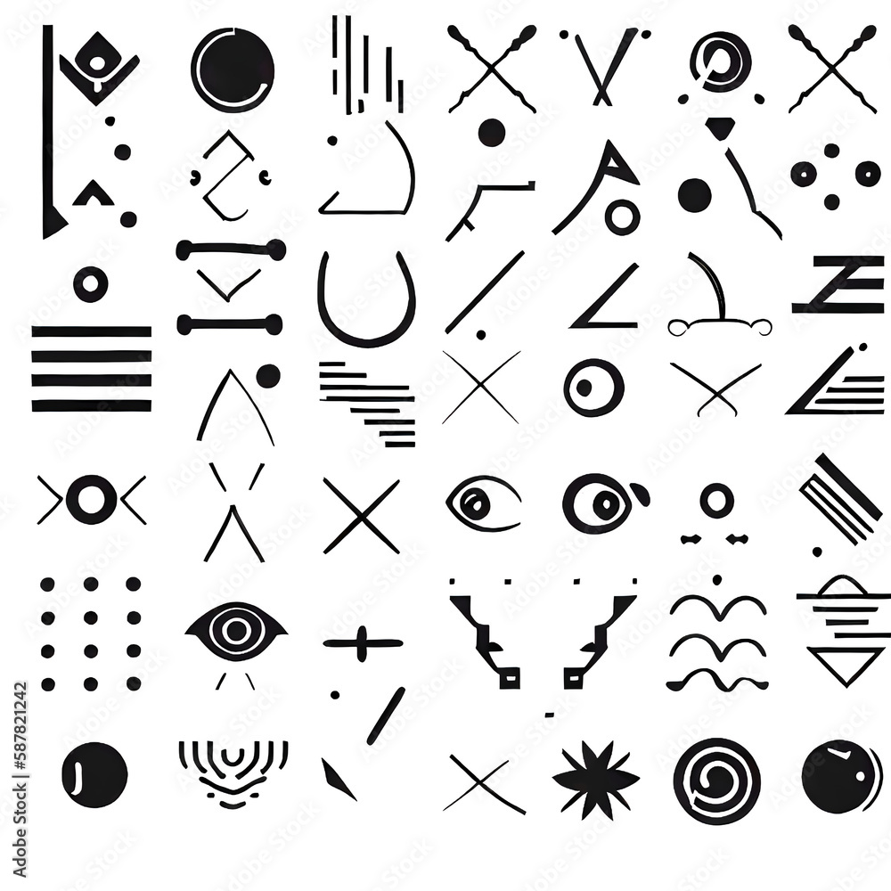 icons and abstract icons and abstract