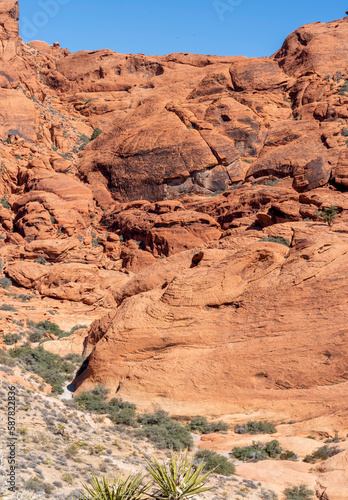 Red Rock Nevada wall  view 