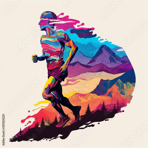 illustration of a runner