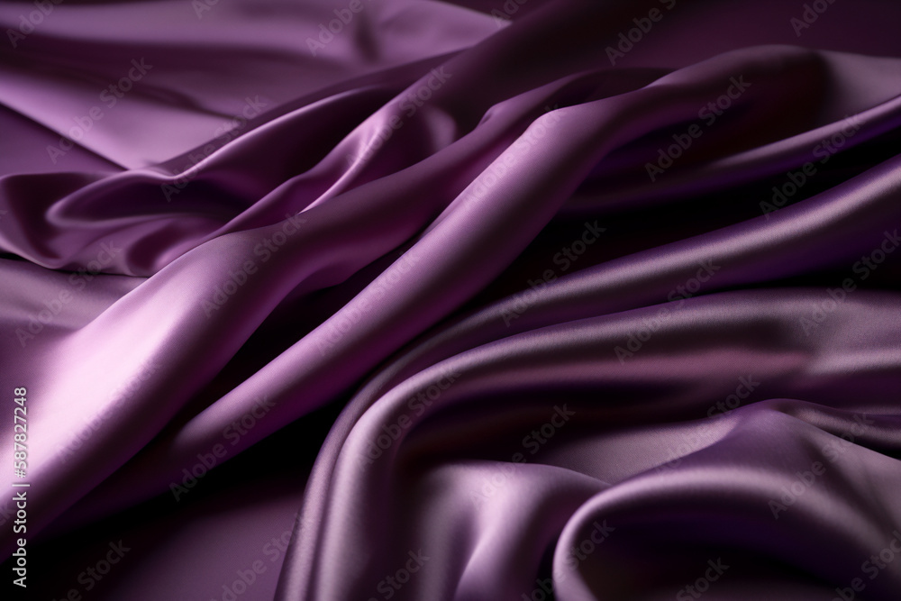 Purple silk fabric satin backdrop background with a soft luxury smooth ...
