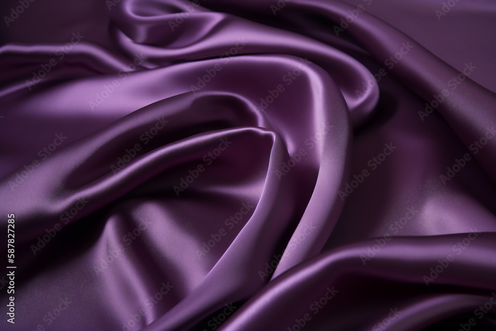 Purple silk fabric satin backdrop background with a soft luxury smooth ...