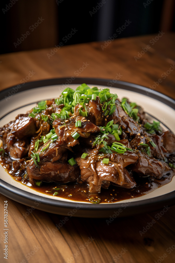 Philippine adobo is a traditional national Filipino dish using