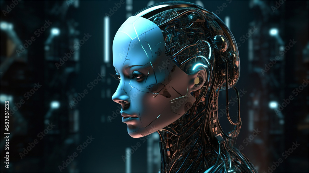 Humanoid, inteligência Artificial - Robô Humano criado por IA Humanoid, inteligência Artificial - Robô Humano criado por IA