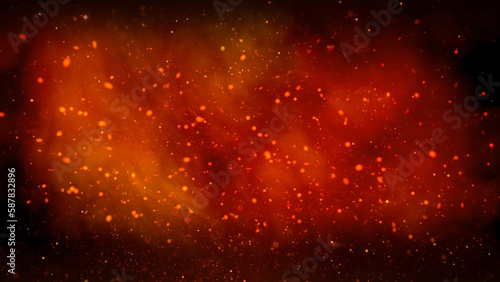 Celebration Riot in Red and Orange features particles and smoke exploding from the screen in celebration.