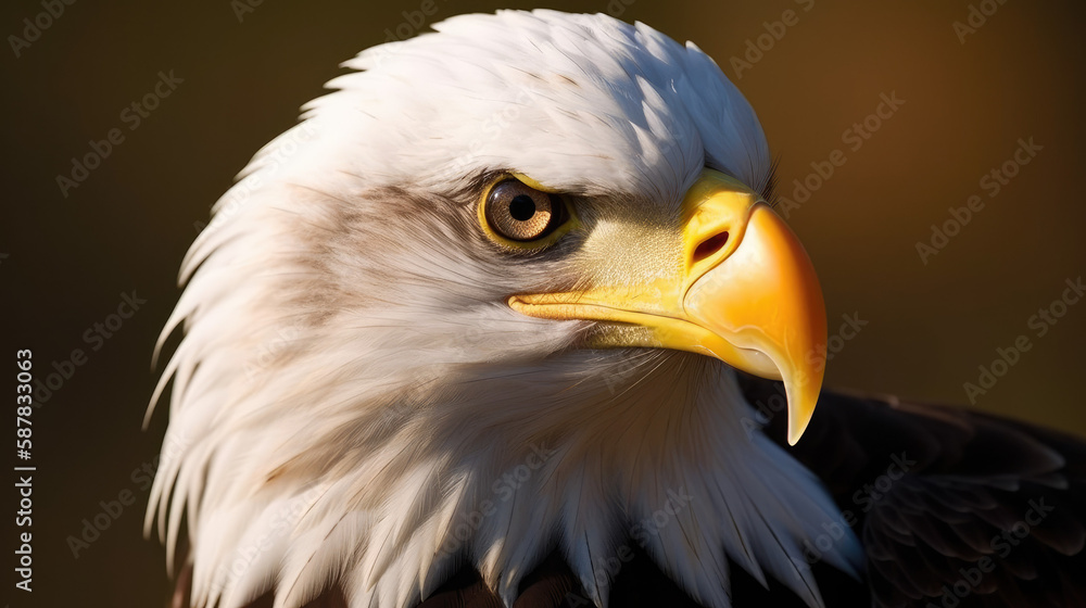 Obraz premium american bald eagle spirit animal portrait - by generative ai