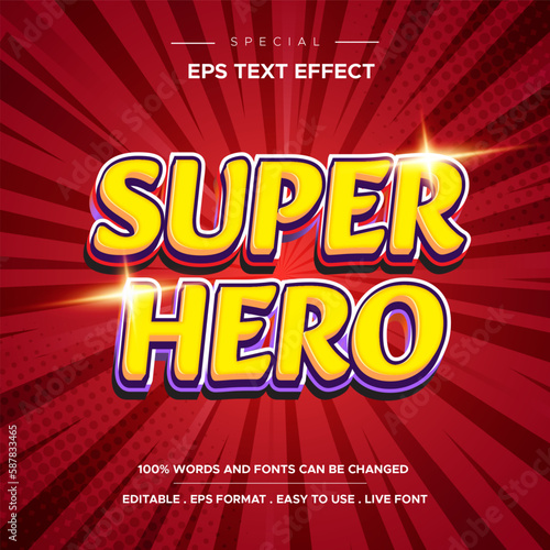 Super Hero Text Effect editable