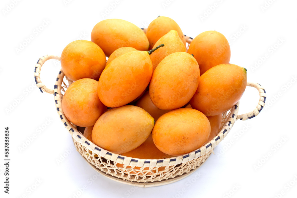 Marian plum fruit isolated on white background Marian plum fruit isolated on white background