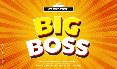 Big Boss text effect editable