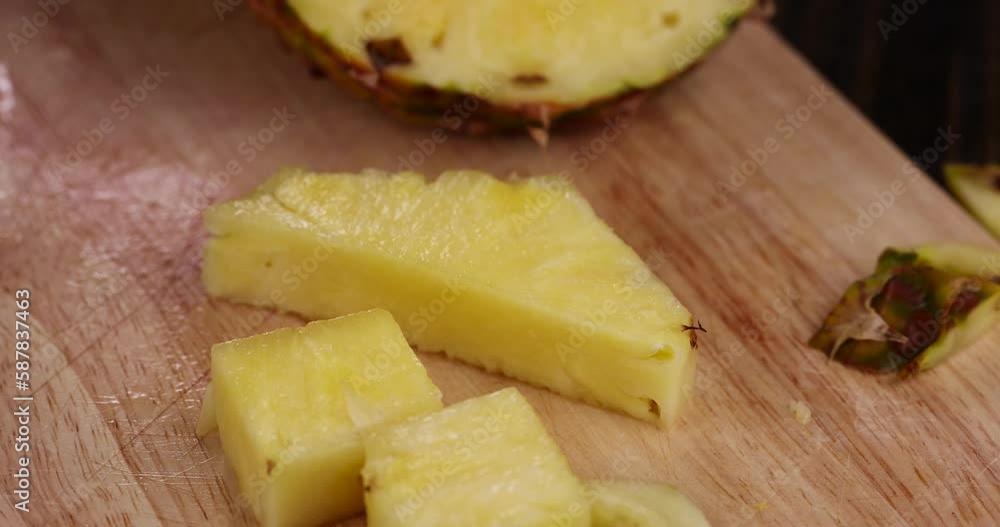 take Sliced into pieces of fresh ripe peeled pineapple, details of a beautiful yellow pineapple sliced into pieces take Sliced into pieces of fresh ripe peeled pineapple, details of a beautiful yellow pineapple sliced into pieces