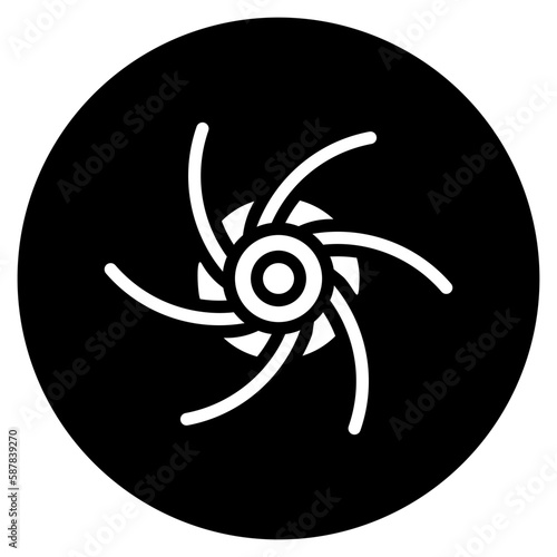 black hole glyph icon