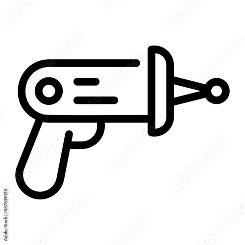 laser gun line icon