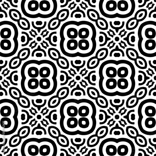 Black and white abstract patterns.Seamless monochrome repeating pattern for web page  textures  card  poster  fabric  textile.