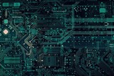 detailed computer motherboard circuit board. Generative AI