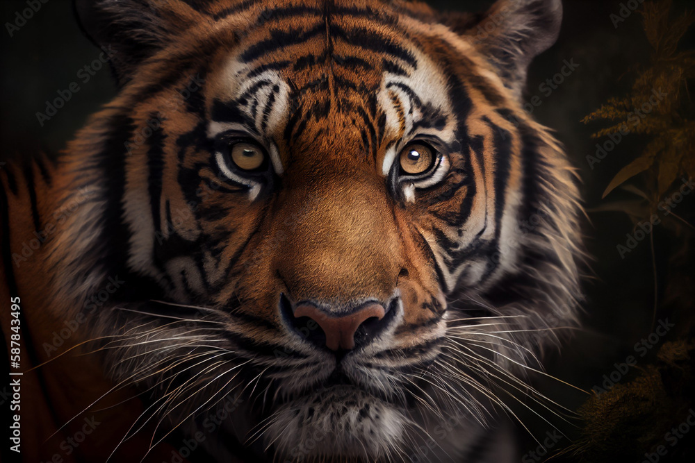 portrait of a tiger portrait of a tiger