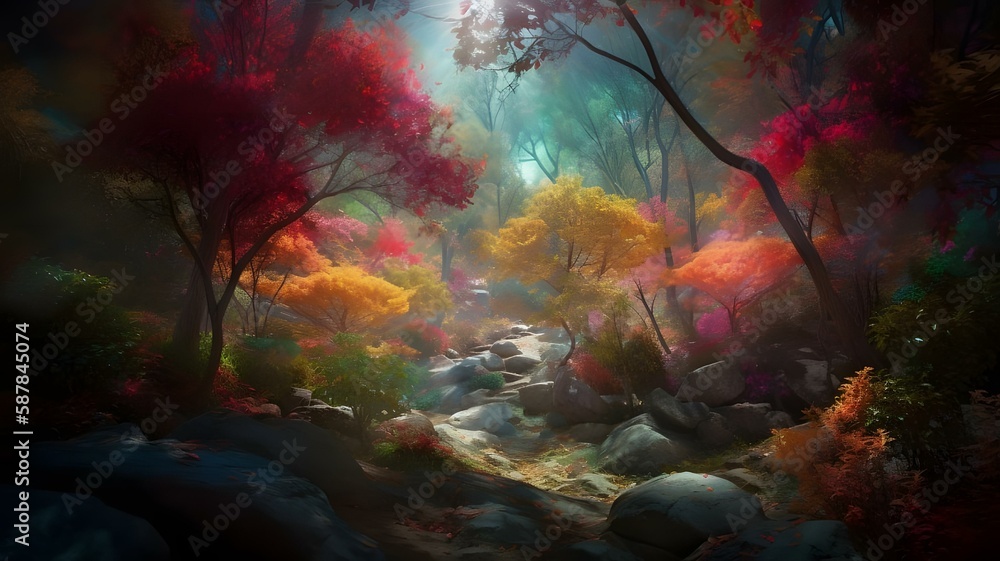 Step into a world of enchantment and wonder with a stunning, hyper-realistic image of nature that captures the essence of its magical beauty. Created using generative AI.
