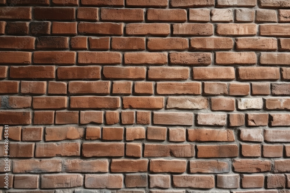 red brick wall texture. Generative AI red brick wall texture. Generative AI