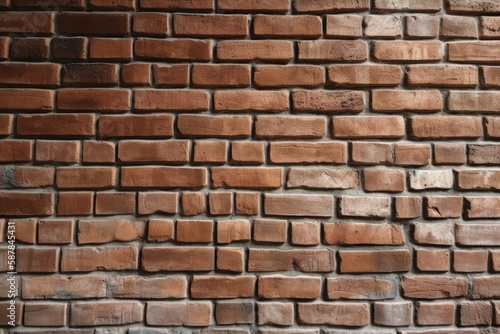 red brick wall texture. Generative AI