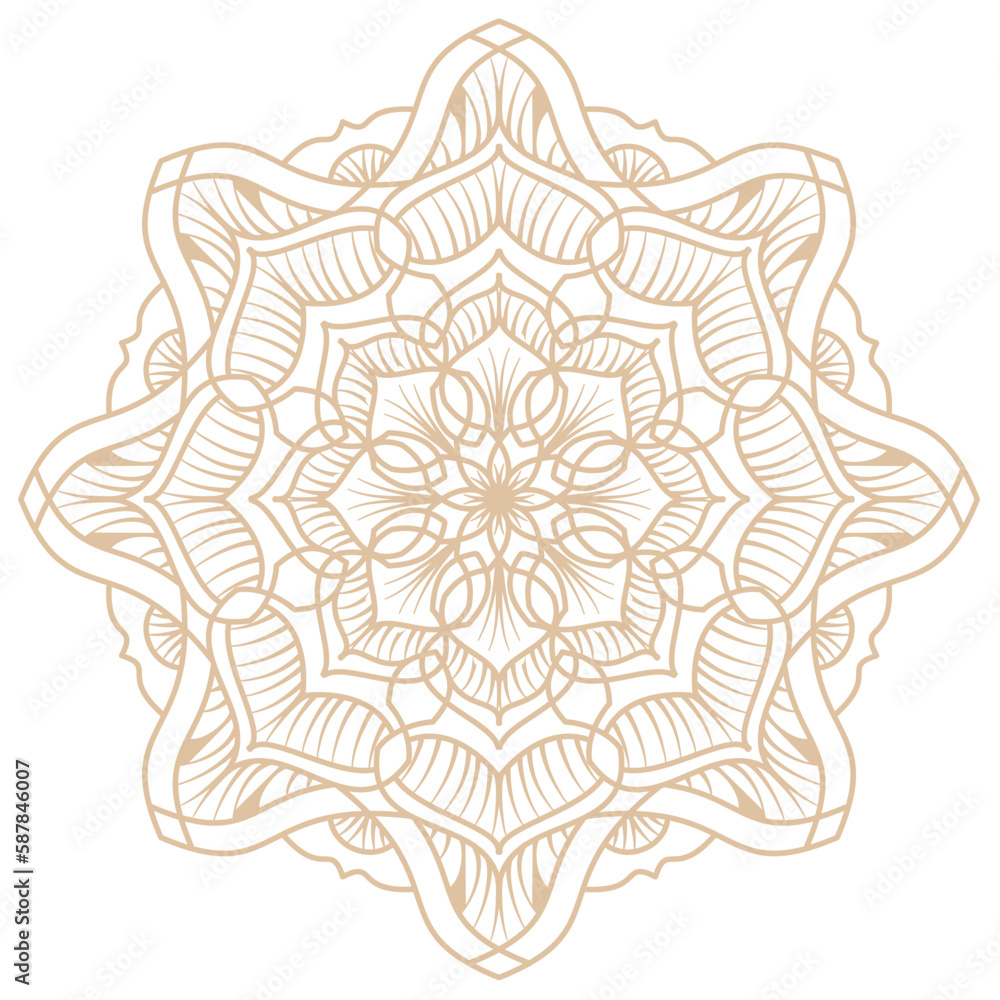 mandala pattern ornament islamic elegant nude color