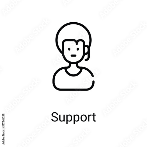 Support icon. Suitable for Web Page,Mobile,App,UI,UX�and�GUI�design. © vector squad