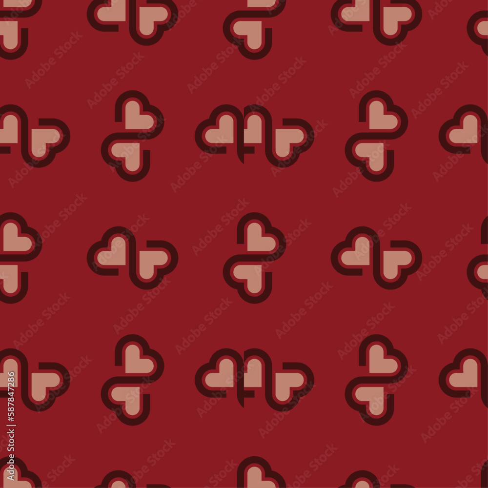 Valentine's Day hearts love pattern (vector) Valentine's Day hearts love pattern (vector)