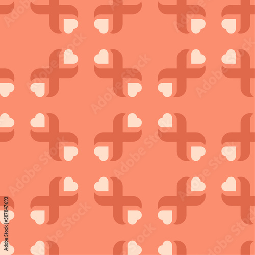 Valentine's Day hearts love pattern (vector)